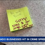 Burglar leaves bizarre apology note at San Fernando business hit in crime spree